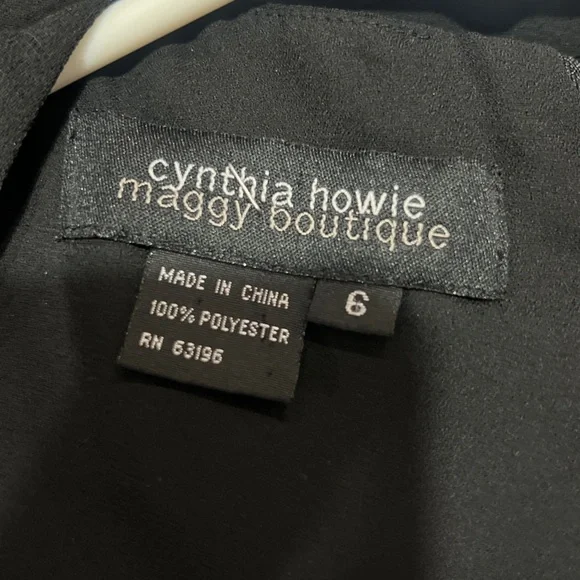 Vintage Cynthia Howie Maggie Boutique Elegant Black Sleeveless Dress - Picture 5 of 5